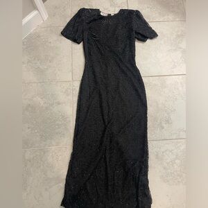 Laurence Kazar beaded vintage evening gown